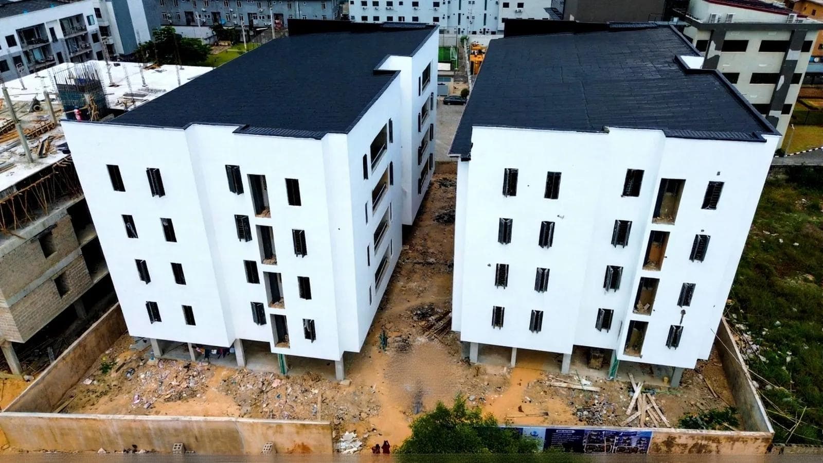 Pelican Cove 2 nearing completion, viewed across the site