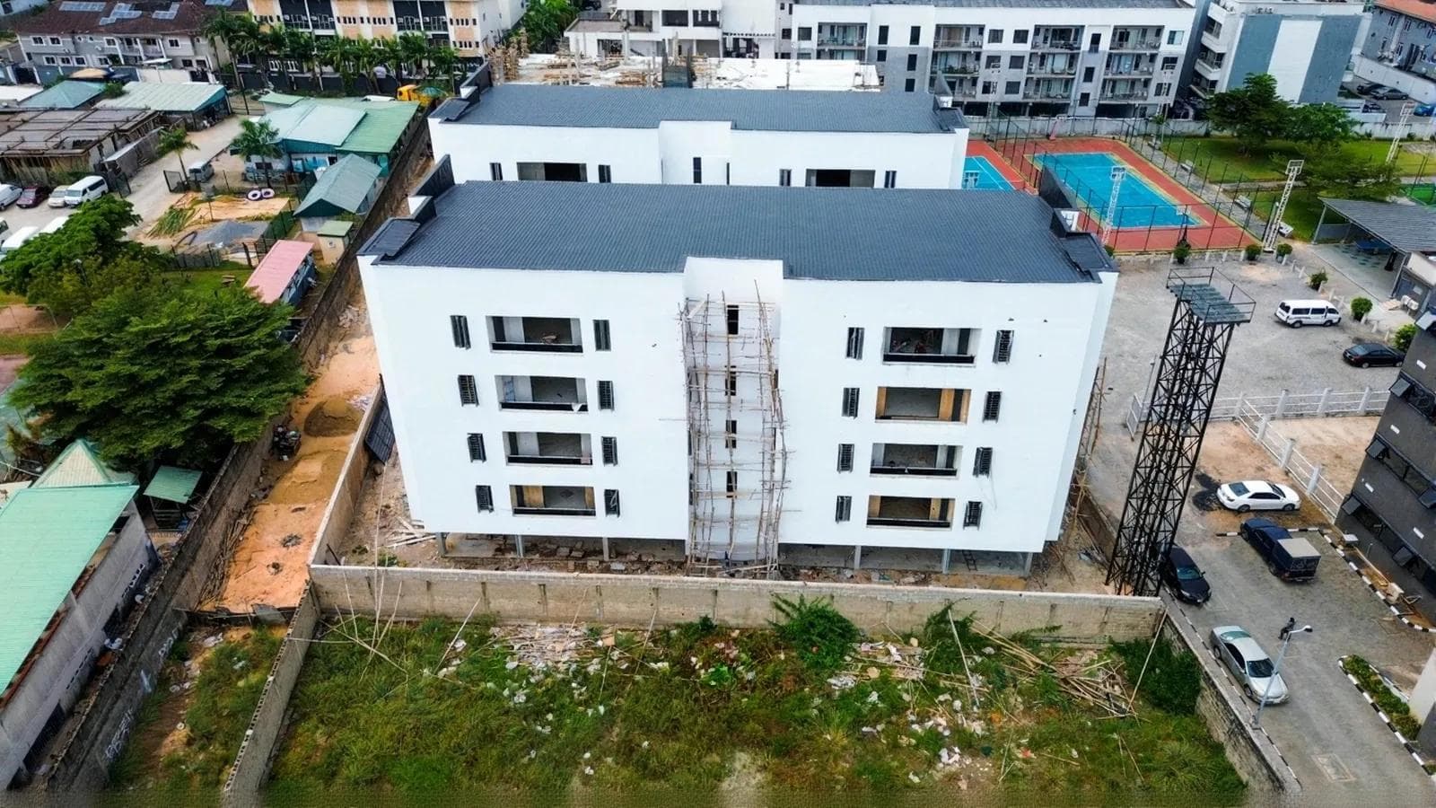 The rendered facades and window openings at Pelican Cove 2